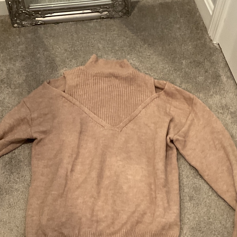 Cozy Tan Turtleneck Sweater
